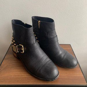 Vince Camuto Windetta Gold Studded Leather Boots